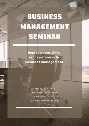 knowledge, ad, advertisement, Business Management Seminar Poster Template