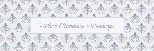 White Wedding Pattern Banner Twitter Cover