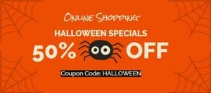 holiday, festival, discount, Yellow Halloween Coupon Gift Certificate Template