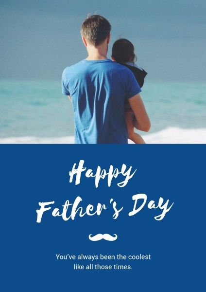 father's day, dad, greeting, Father And Daughter Poster Template