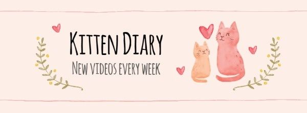 cat, animal, new, Kitten Diary Facebook Cover Template