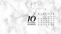 White Marble Monthly Calendar Calendar