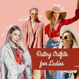 beauty, fashion, dress, Dating Outfits Instagram Post Template