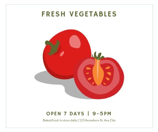 sale, marketing, business, Fresh Vegetables Opening Facebook Post Template