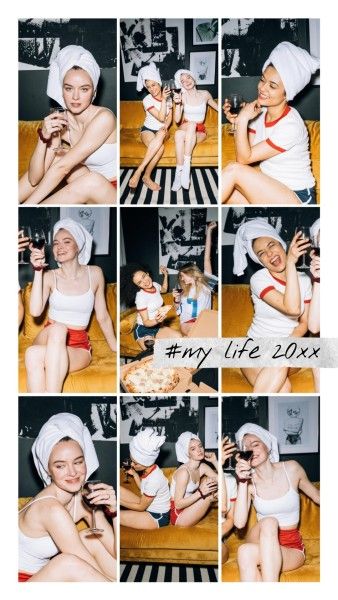 photo collage, collage, photo, Happy Sauna Selfiles Instagram Story Template