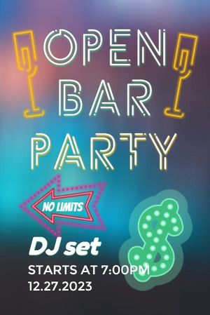 bar, party, neon, Black Background Of Coffee House Grand Opening Pinterest Post Template