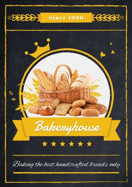 bread, bakeryhouse, ad, Bakery Poster Template