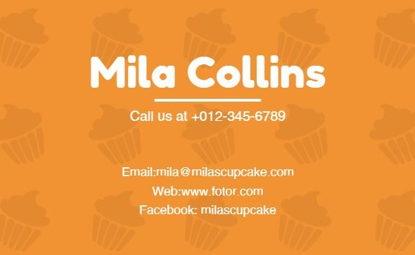 cupcakes, food, chocolate, Cupcake Business Card Template