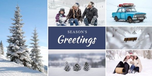 memory, winter, greeting, White Winner Collage Twitter Post Template