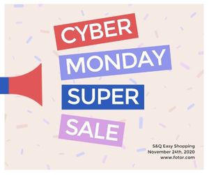 Cyber Monday Super Sale Facebook Post