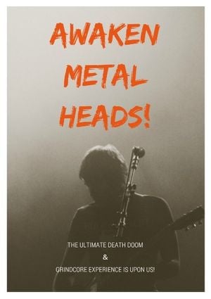 Awaken Metal Heads Flyer