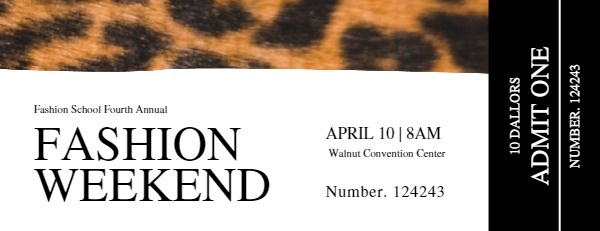 Leopard Fashion Weekend Show Ticket