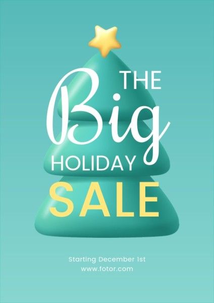 promotion, promo, christmas, Green Big Sales Flyer Template