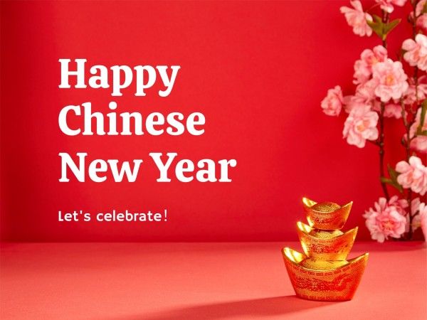 2022, chinese new year, spring festival, Red Happy Chinese Lunar New Year Card Template