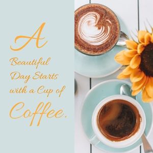 drink, cafe, drinks, Simple Morning Coffee Instagram Post Template