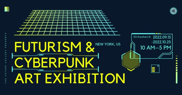 Black Futurism Cyberpunk Art Exhibition Facebook Event Cover