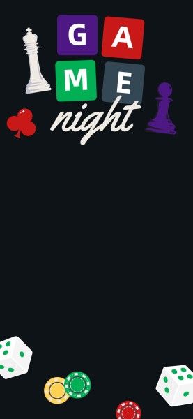 黑酷赌博游戏之夜 Snapchat背景图