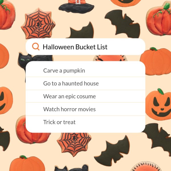 Colorful Halloween Bucket List Instagram Post