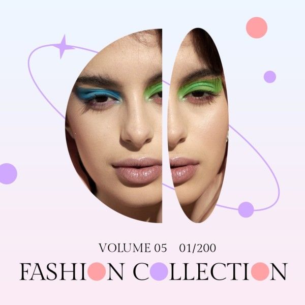 beauty, cosmetics, makeup, Gradient Pink Fashion Collection Instagram Post Template