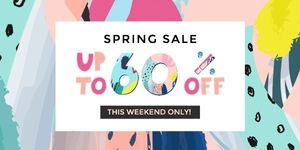 season, sales, retail, Graffiti Spring Sale Special Offer Twitter Post Template