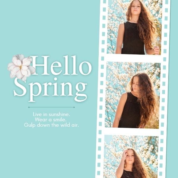season, life, beauty, Spring Collage Instagram Post Template