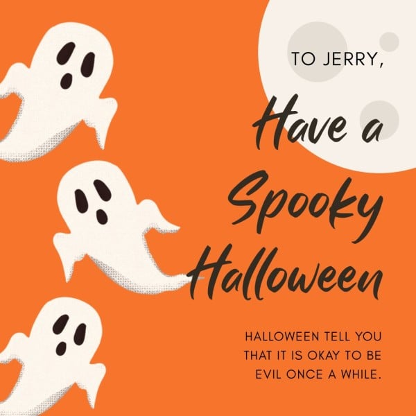 Orange Have A Spooky Halloween Instagram Post
