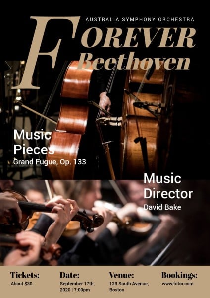 Forever Beethoven Concert Poster