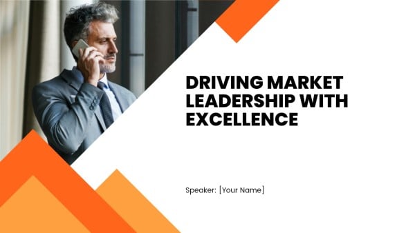 White And Orange Modern Leadership Skill Presentation