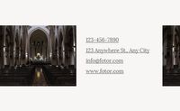 Black And White Simple Photo Church Services Business Card