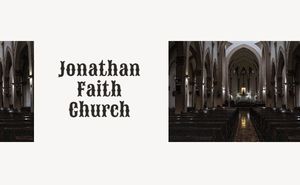 白黒シンプルな写真教会サービス 名刺・ショップカード