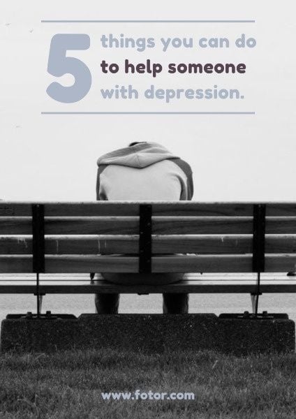 education, knowledge, bench, Help Depression Flyer Template