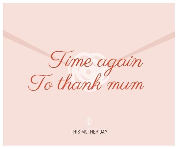 thanks, thank you, tks, Pink envelop mother's day Facebook Post Template