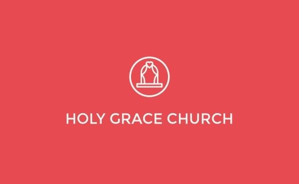 letterhead, letter, religion, Holy Grace Church  Business Card Template
