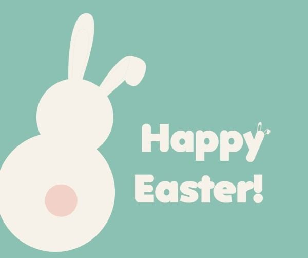 greeting, wishing, celebration, Green happy easter Facebook Post Template