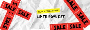 black friday sale, sale, cyber monday, White Black Friday Discount Email Header Template