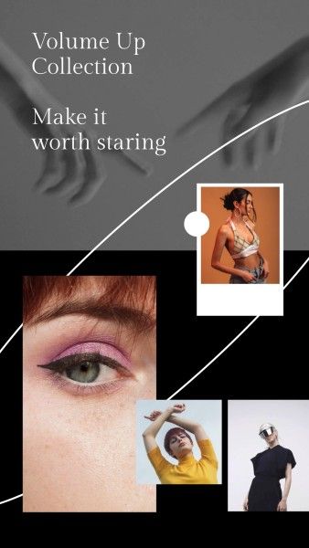 beauty, cosmetics, makeup, Vintage Simple Fashion Collection Instagram Story Template