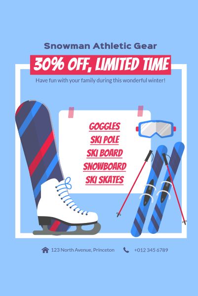 Snowman Athletic Gear  Discount Pinterest Post
