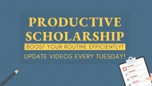 efficiency, pen, pencil, Productive Scholarship YouTube Channel Art Template Youtube Channel Art Template