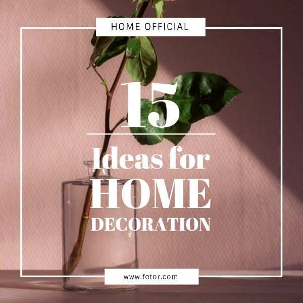 house, floral, wall, Flower Home Decoration Ideas Instagram Post Template