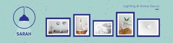 homeware, life, brand, Blue Home Lighting Sale Banner ETSY Cover Photo Template