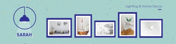 Blue Home Lighting Sale Banner ETSY Cover Photo