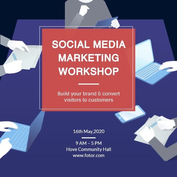 internet, internet, online, Social Media Marketing Workshop Instagram Post Template