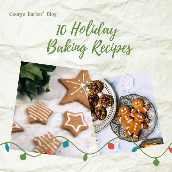 friend, happy, family, Holiday Baking Recipe Christmas Instagram Post Template