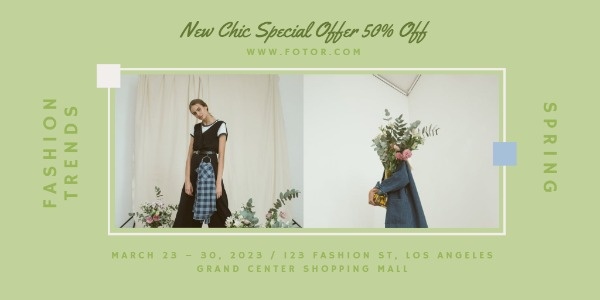 Spring Clothes Fashion Sale Twitter Post
