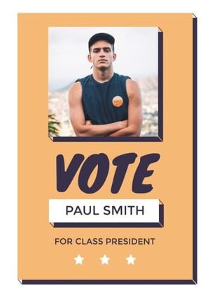 school, education, voting, Vote For The Class President Poster Template