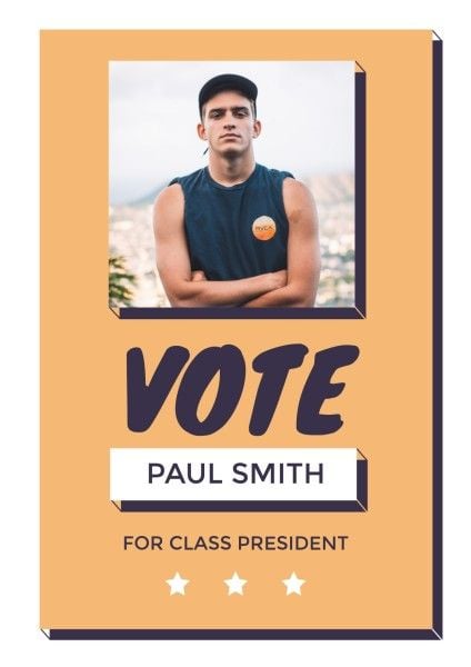 クラス会長に投票する ポスター