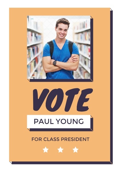 クラス会長に投票する ポスター