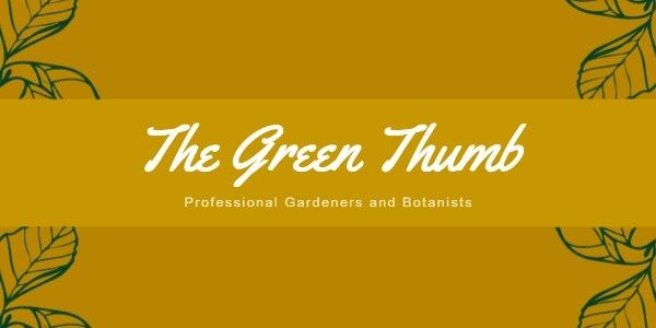 plant, garden, gardening, Yellow Landscape Service Twitter Post Template
