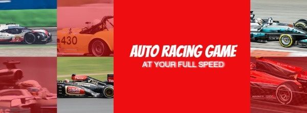 car, speed, full speed, Auto Racing Game Facebook Cover Template