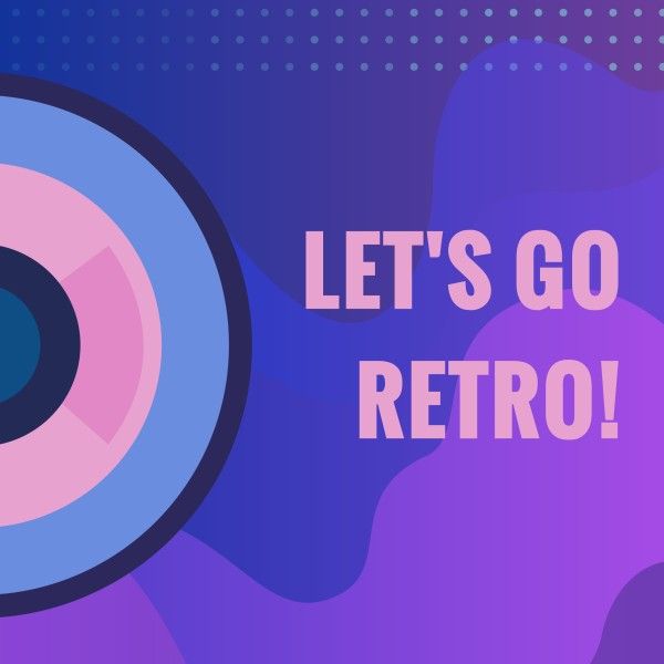 music, fashion, events, Let's Go Retro Podcast Cover Template